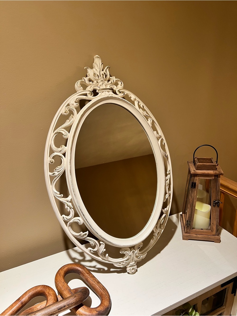 Vintage Large SYROCO Oval Wall Mirror Hollywood Regency 4312 Made in the USA